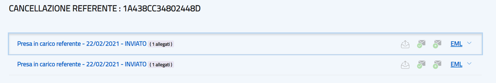 Dettaglio Comunicazioni tra Ente e IPA 